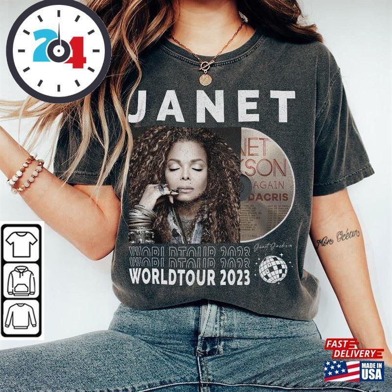 Janet Jackson Music Shirt Y2k 90s Together Again Tour Tickets Tee